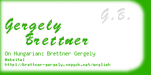 gergely brettner business card